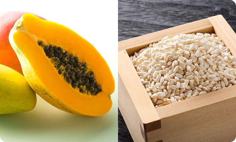 パパイヤと米麹